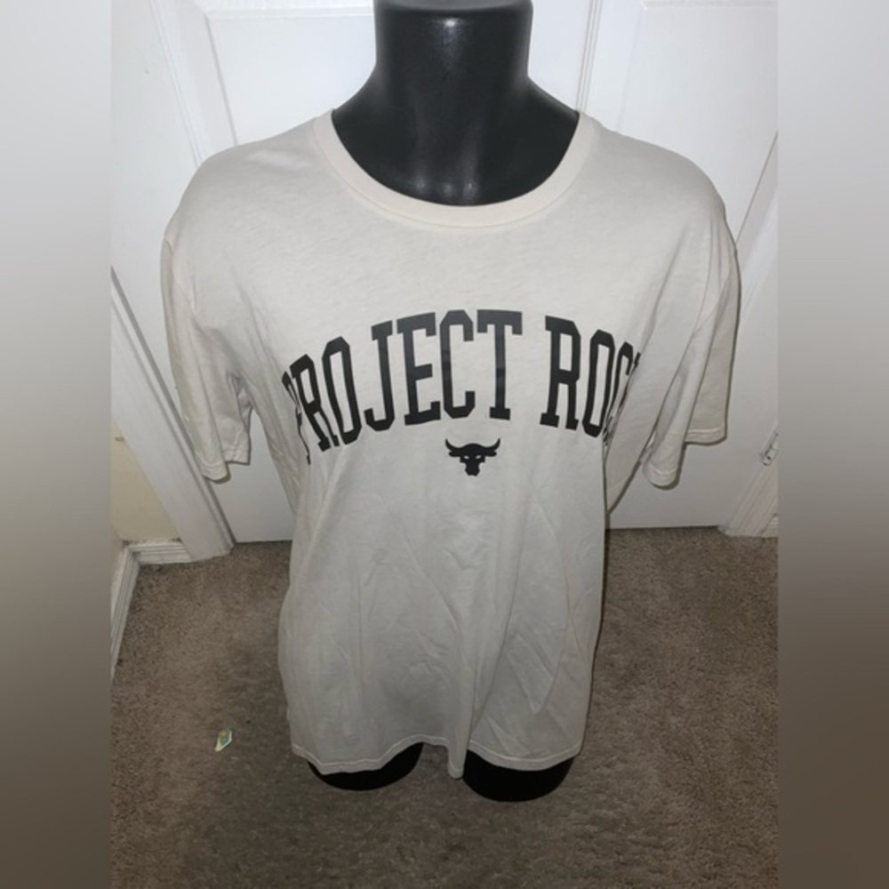 Mens pre own Under Armour project rock logo shirt size XL loose fit - Picture 1 of 3